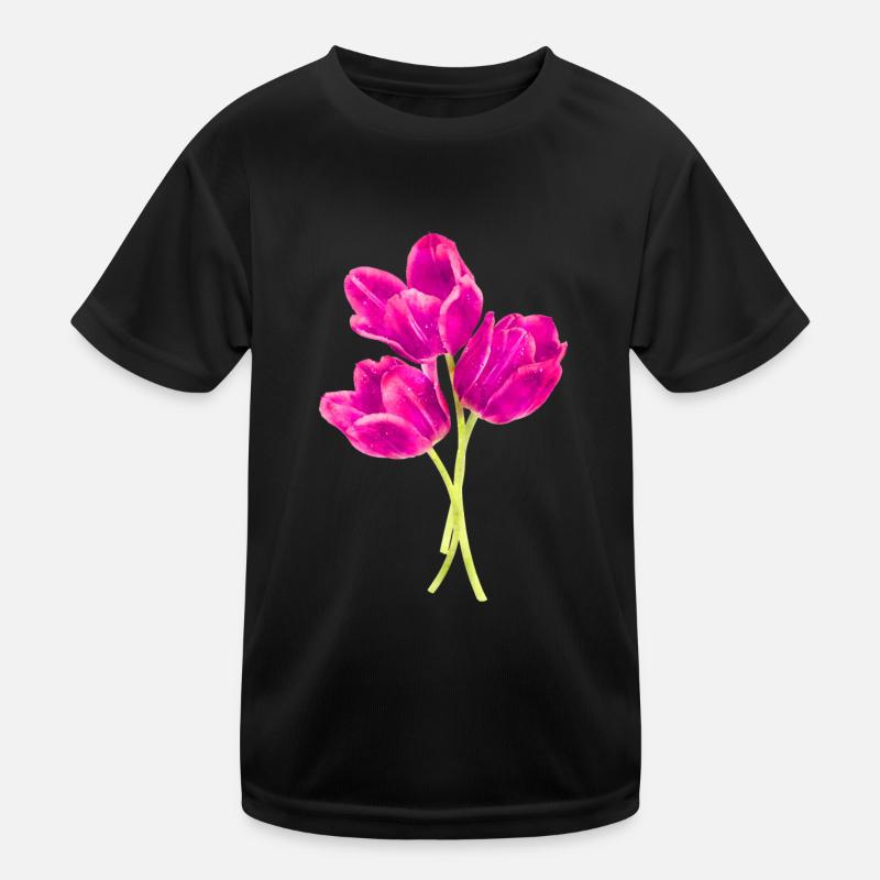 Couleurs d’eau fleurs printemps printemps tulipe T-shirt sport Enfant