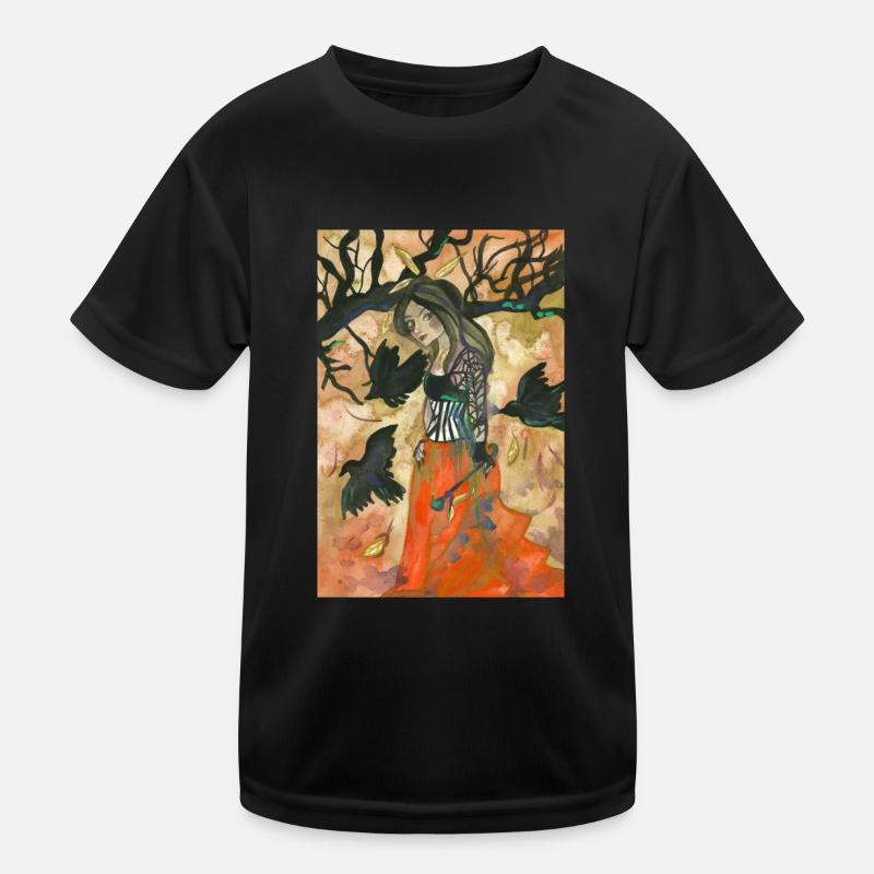 Raven Witch Autumn Palette Kids Functional T-Shirt