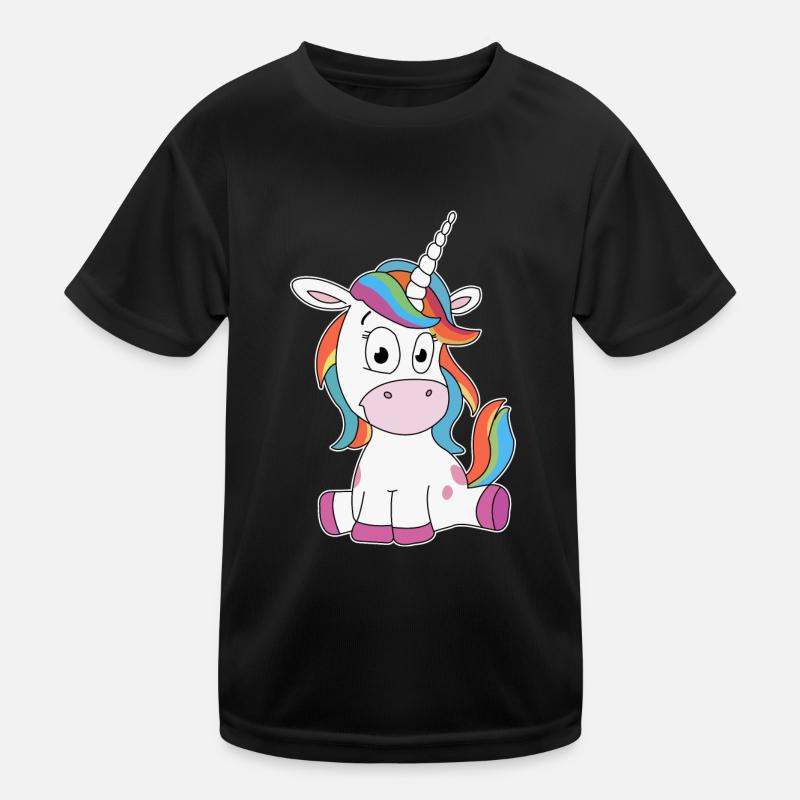 Süßes Einhorn Personalisieren Kinder Funktions-T-Shirt