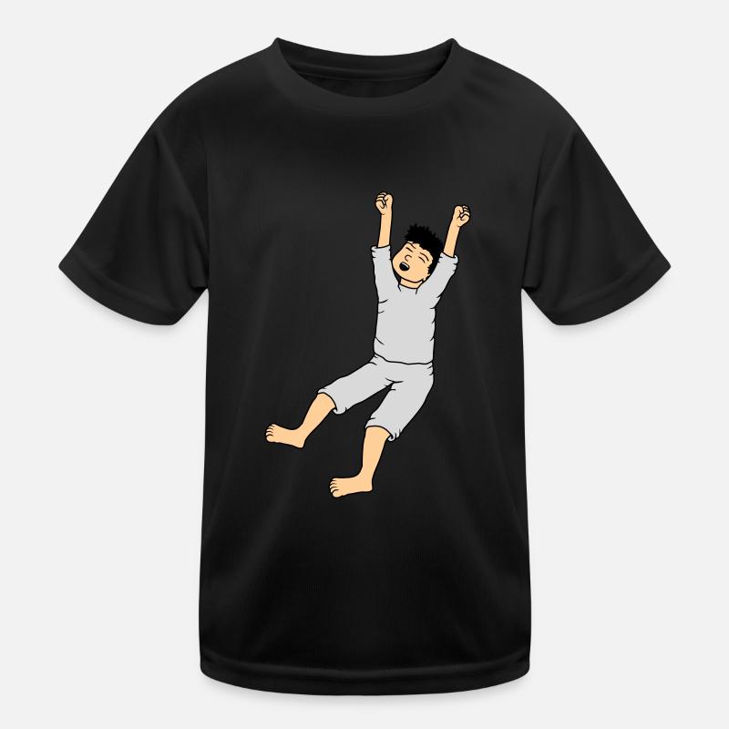 Mann im Schlafanzug Kinder Funktions-T-Shirt