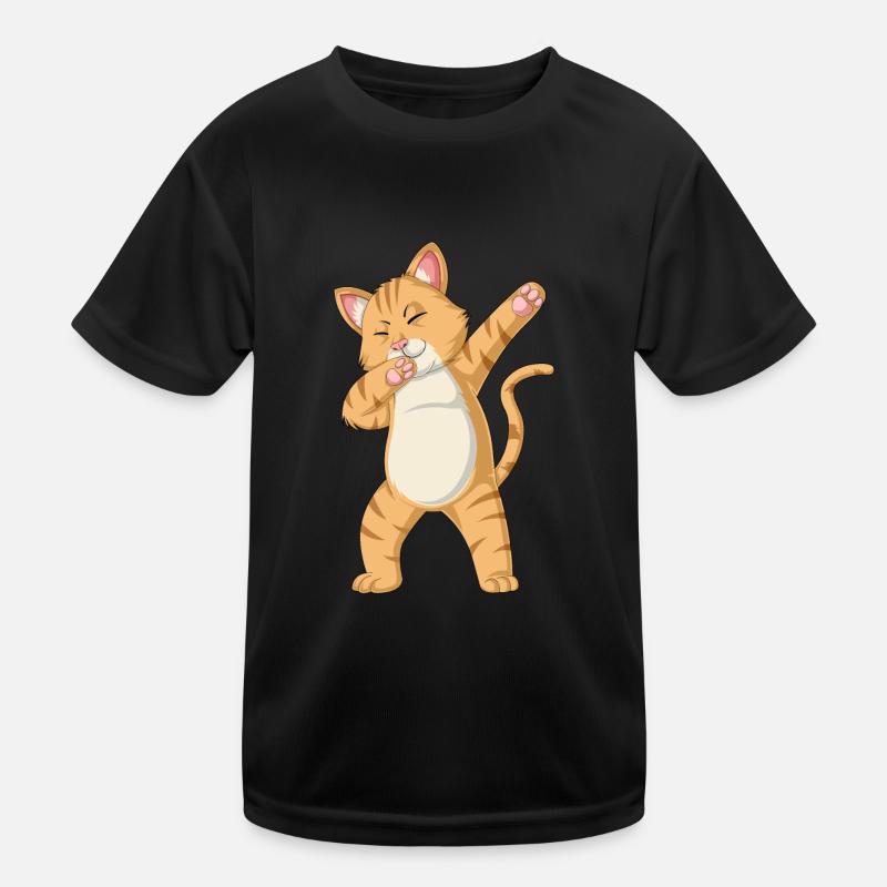chat dabbing T-shirt sport Enfant