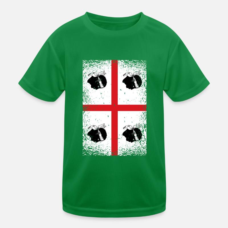 Sardinia Flag Used Look Sardinian Flag Vintage Kids Functional T-Shirt