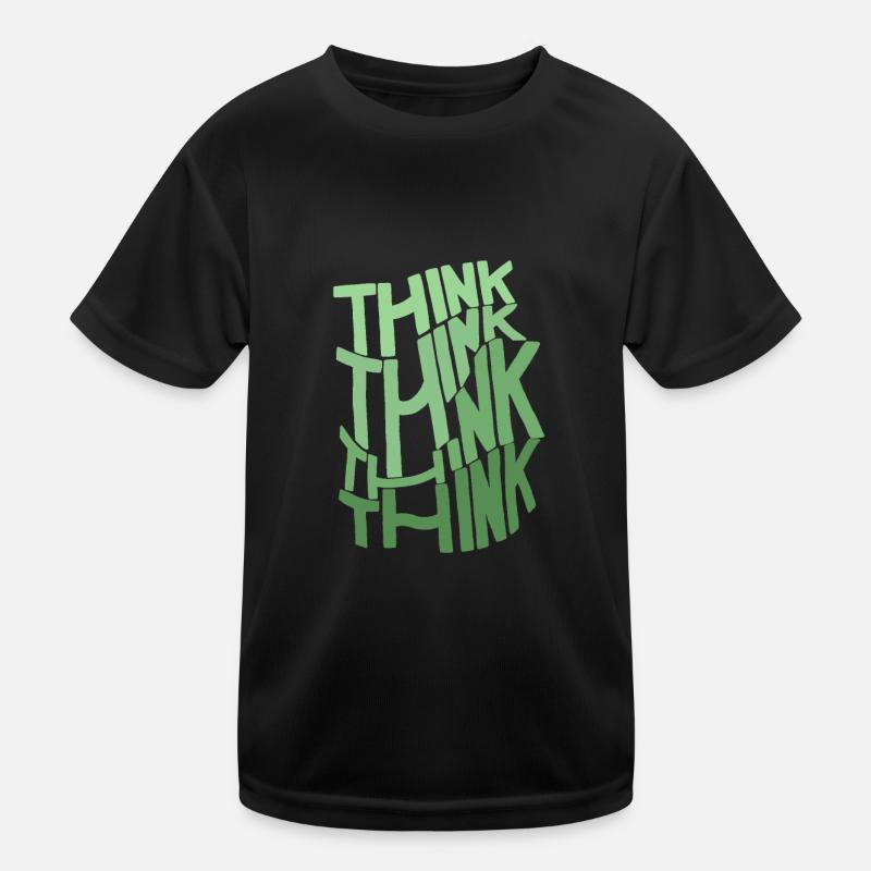 THINKGREEN - Kinder Funktions-T-Shirt - Schwarz