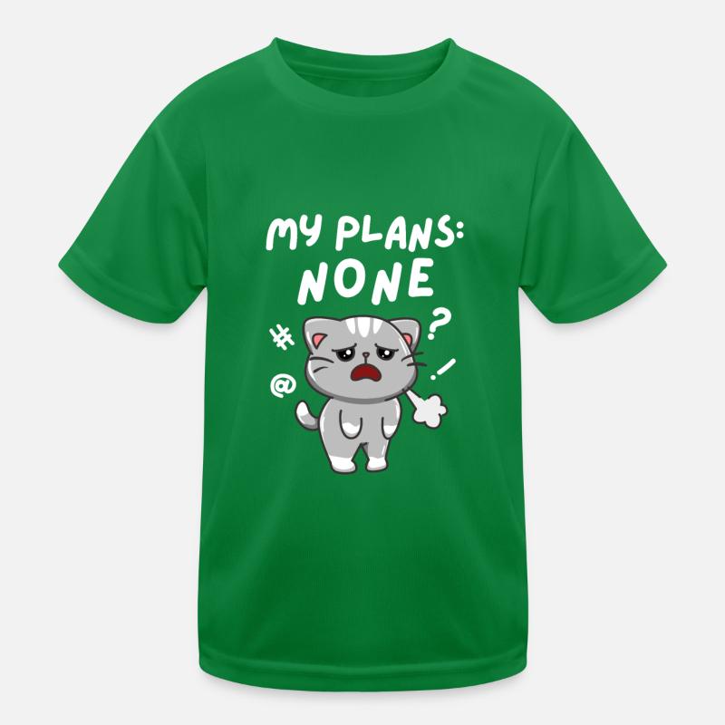 No Weekend Plans. My Plans None. Black. Kids Functional T-Shirt