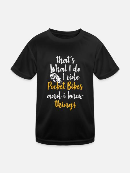 Motocross Biker Minibike Cyclomoteur - T-shirt sport Enfant - noir - Devant
