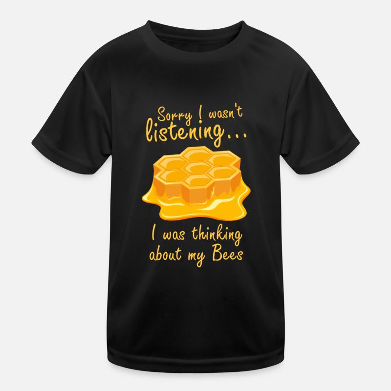 Thinking About Honey and Bees Beekeeping Beehive Kids Functional T-Shirt