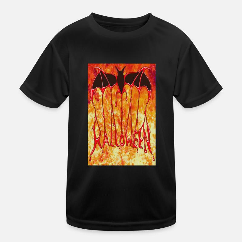 Affiche De Bat Halloween On Fire T-shirt sport Enfant
