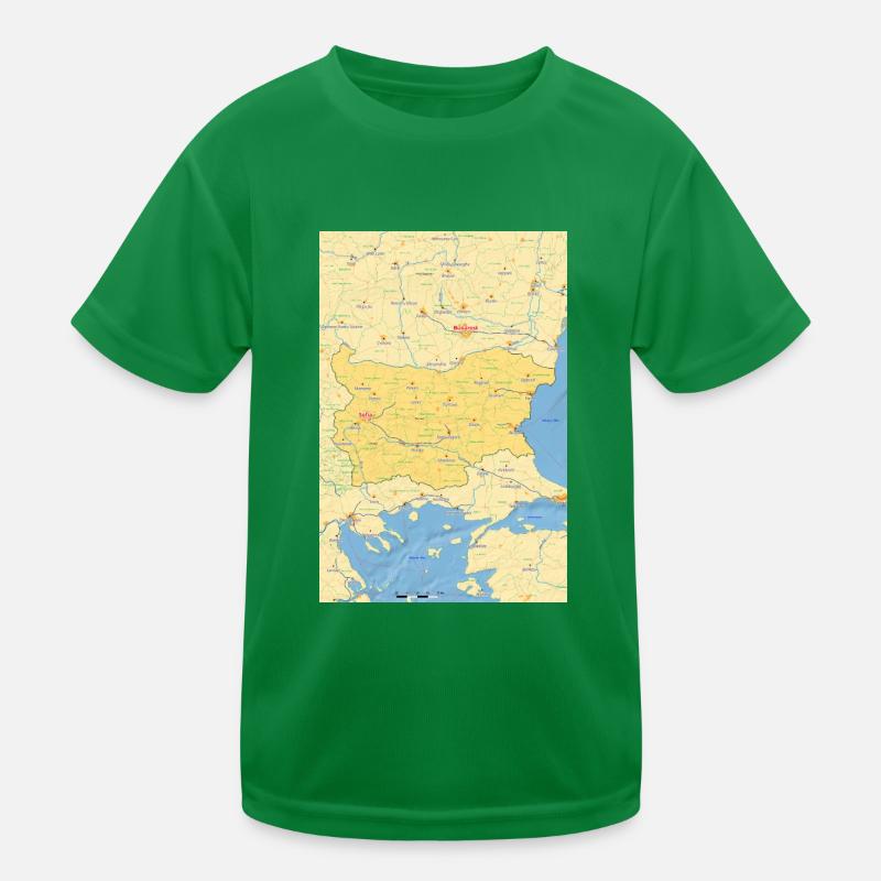 Bulgaria Map Kids Functional T-Shirt