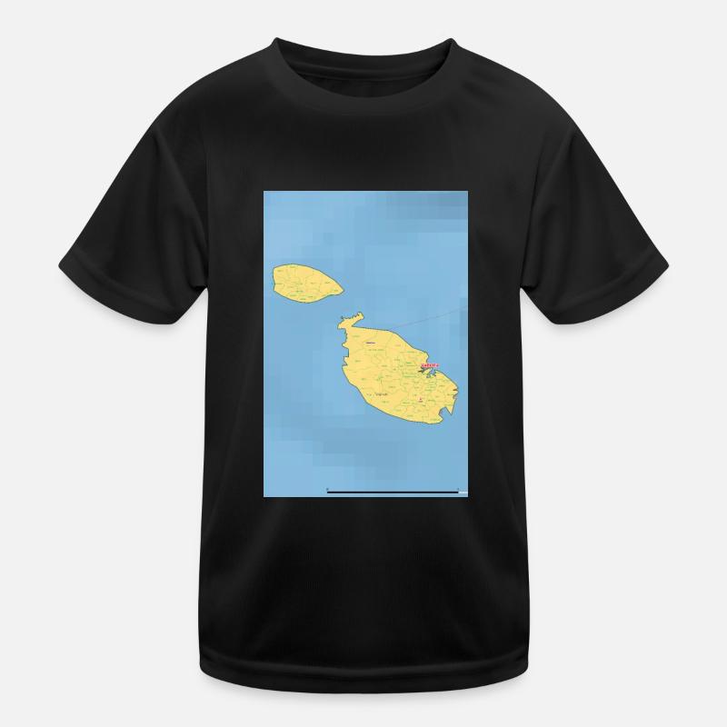 Malta Map Kids Functional T-Shirt