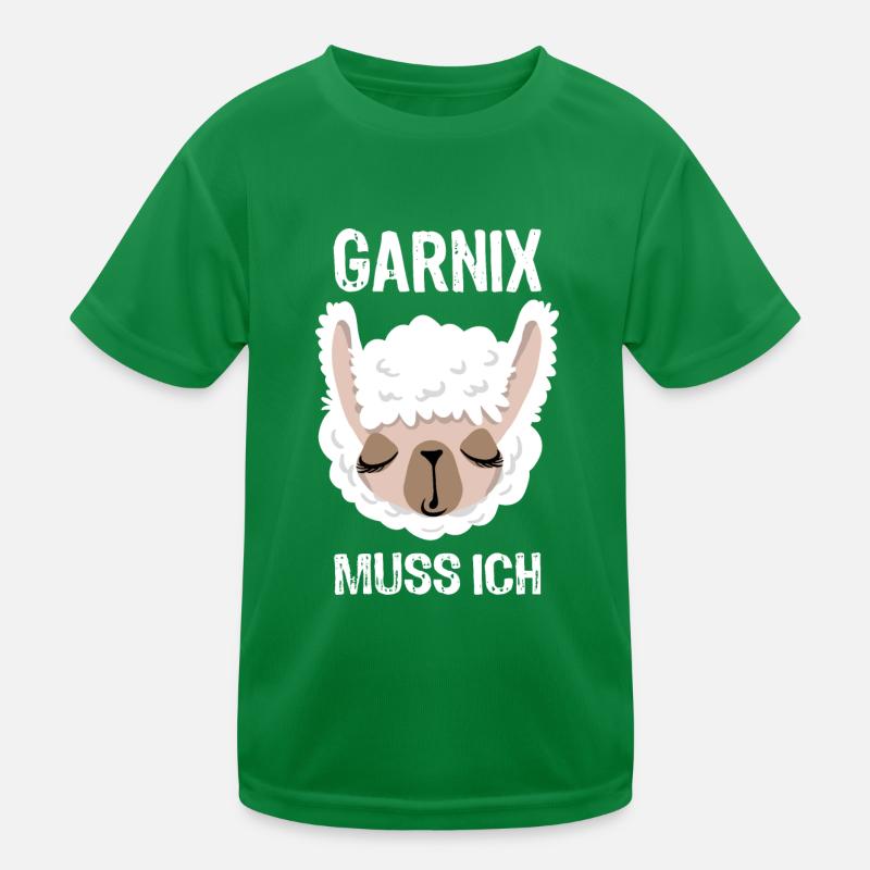 Garnix muss ich - Lama - Spruch Kinder Funktions-T-Shirt