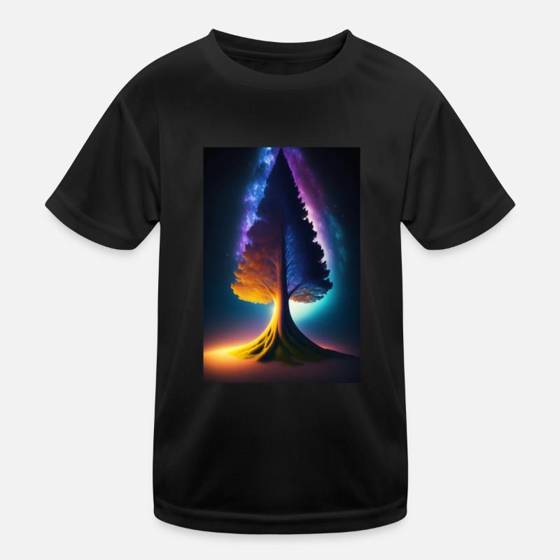 Licht Baum1 Kinder Funktions-T-Shirt