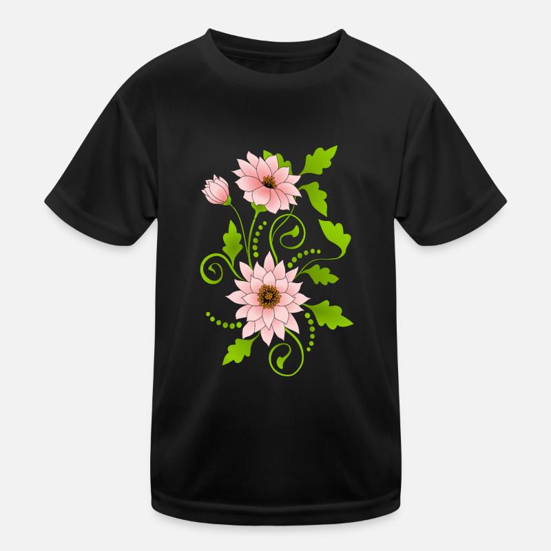 Blumen Kinder Funktions-T-Shirt