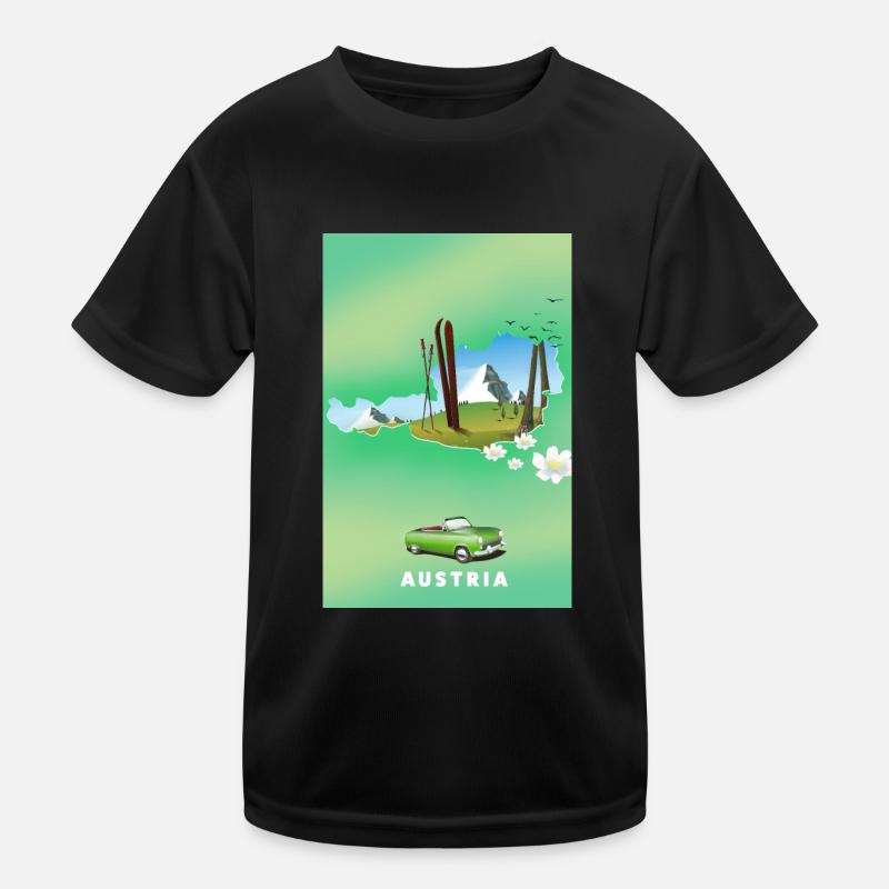 Austria Ski poster Kids Functional T-Shirt