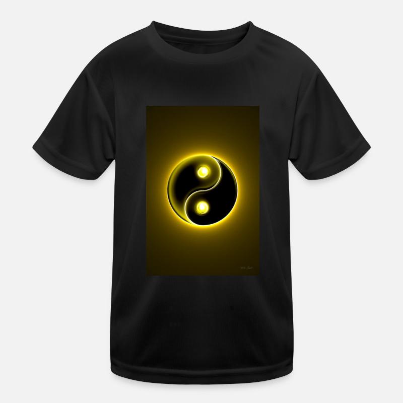 Yin Yang jaune 2 T-shirt sport Enfant