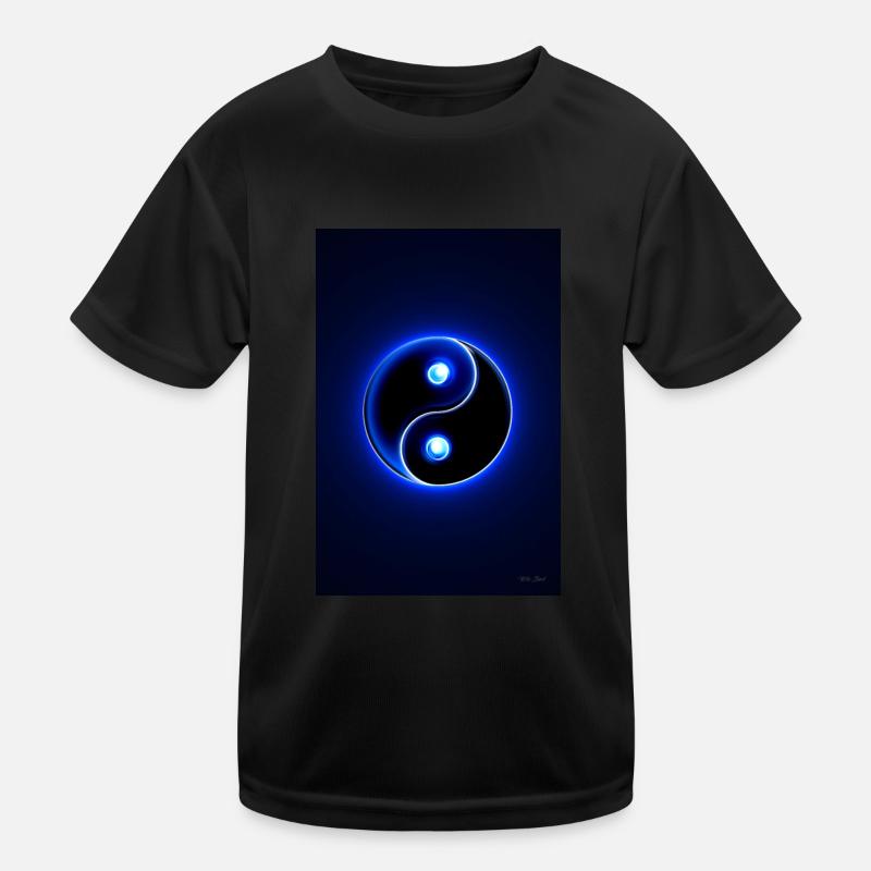 Yin Yang bleu 2 T-shirt sport Enfant