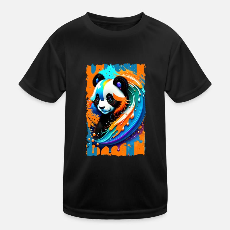 Buntes Kunst Potrait Panda 1.2 Kinder Funktions-T-Shirt