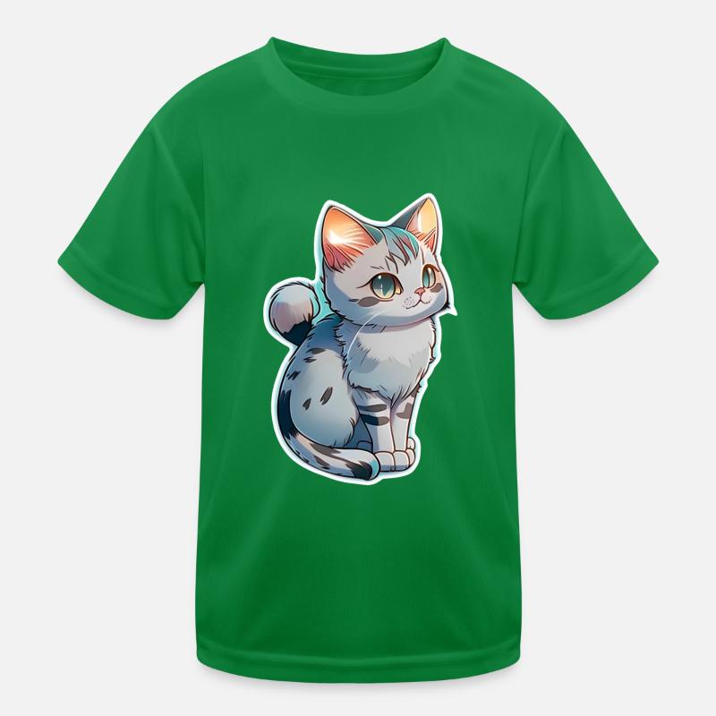 mignon petit chaton gris T-shirt sport Enfant