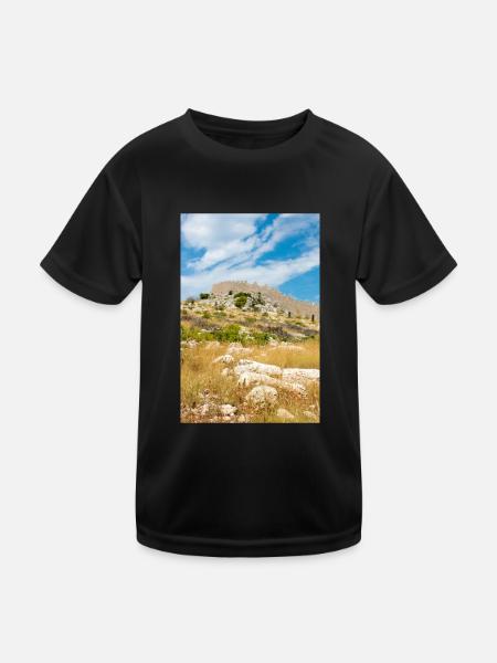 Die Mauer von Oštrica (Bedem Grebastica) Kroatien - Kinder Funktions-T-Shirt - Schwarz
