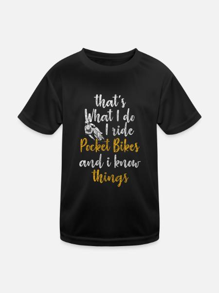 Bike Biker Mud Father - Kids Functional T-Shirt - black - Front