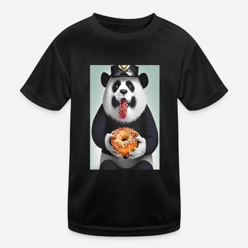 Panda-Donut Kinder Funktions-T-Shirt