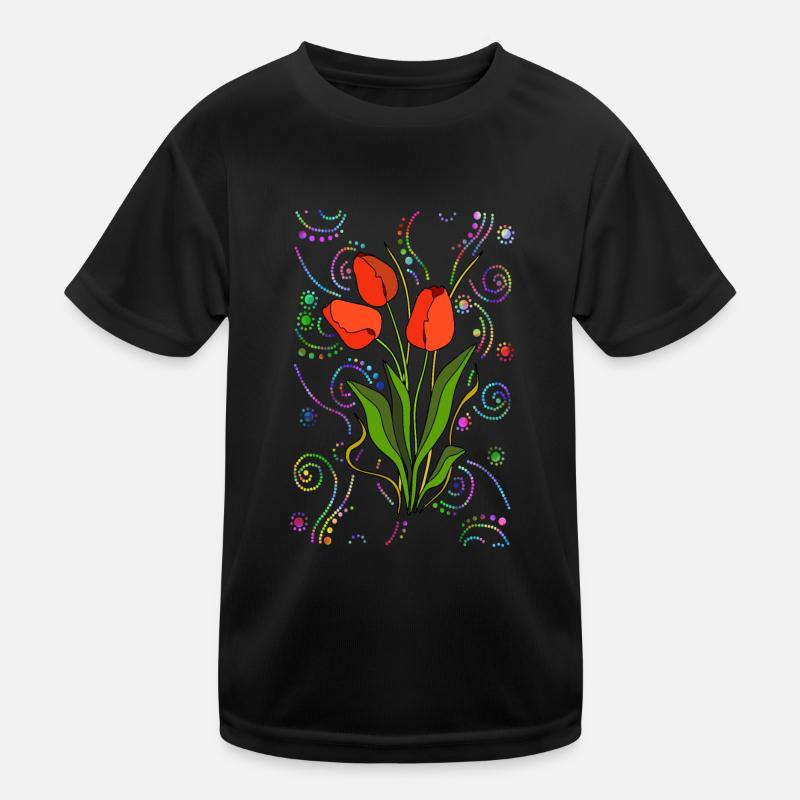 Blumen Kinder Funktions-T-Shirt