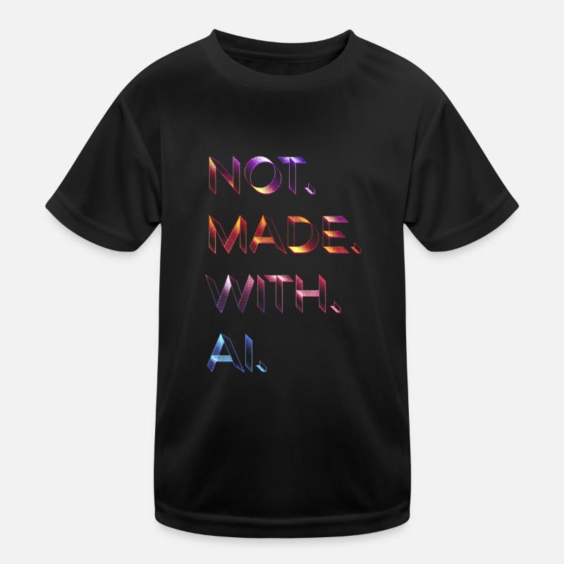 Not.Made.With.AI. - Neonsynth Kids Functional T-Shirt