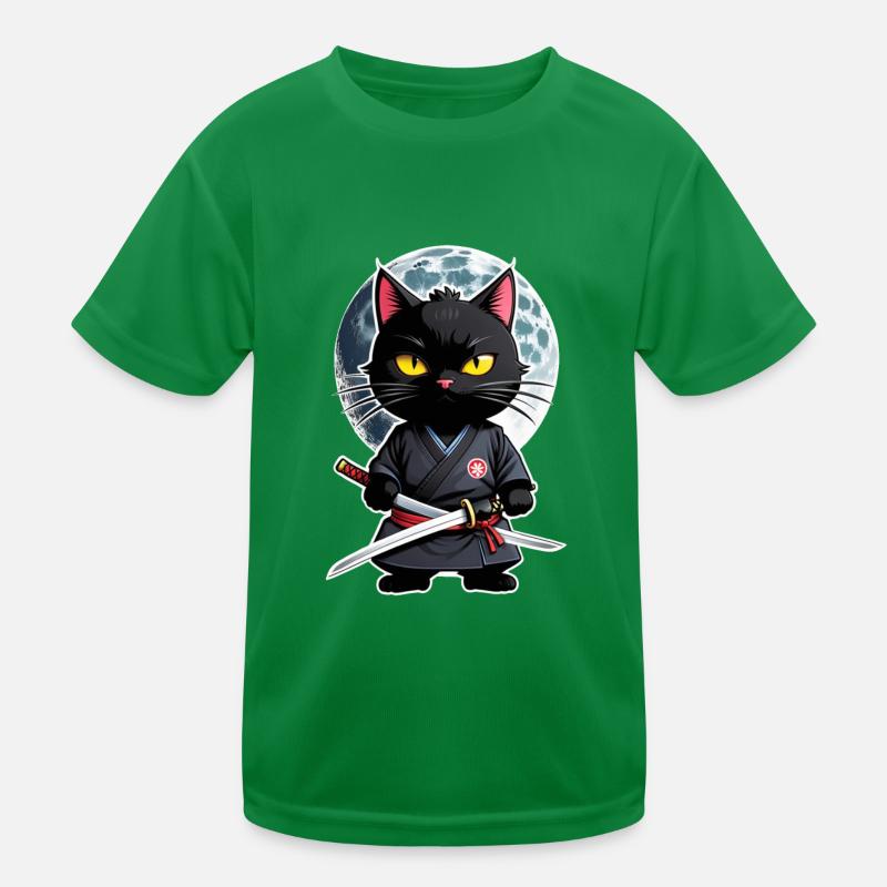 chat ninja - chaton samourai T-shirt sport Enfant