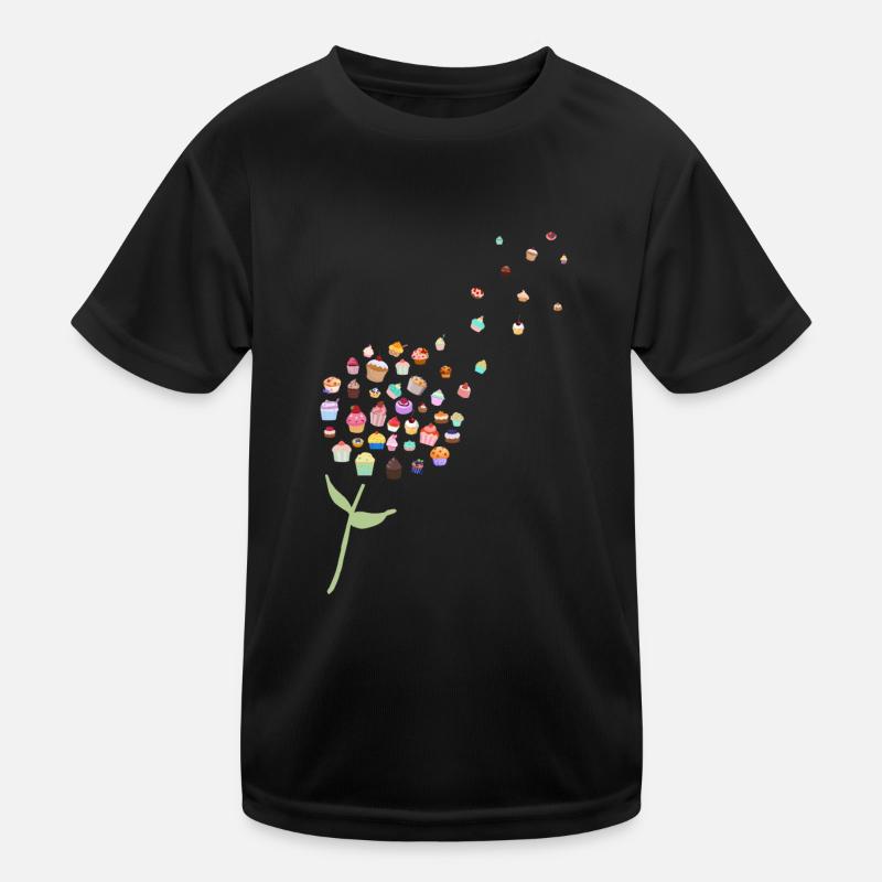 Dandelion Cake Cake Muffins Cupcakes Image Kids Functional T-Shirt