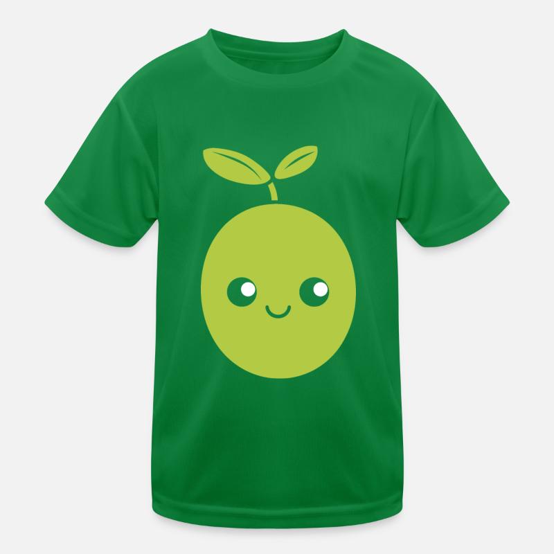 Olive Kinder Funktions-T-Shirt