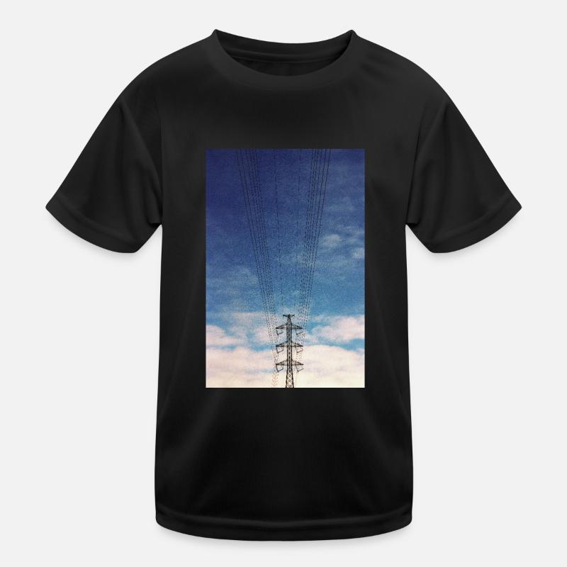 Stromleitungen Kinder Funktions-T-Shirt