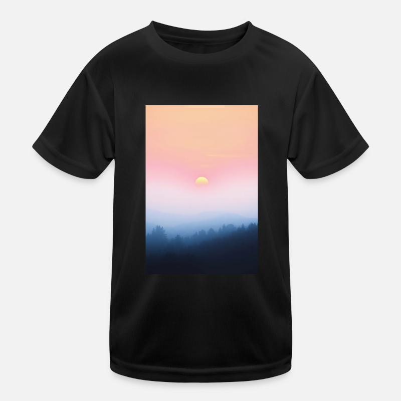 Coucher de soleil coloré en automne T-shirt sport Enfant