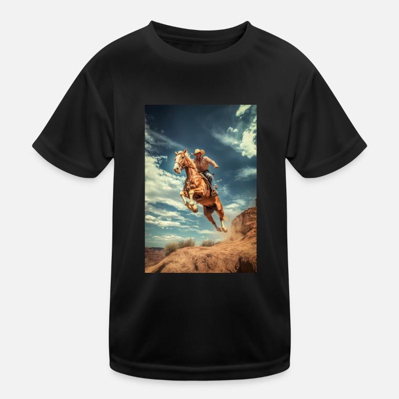 Saut de falaise de cow-boy T-shirt sport Enfant