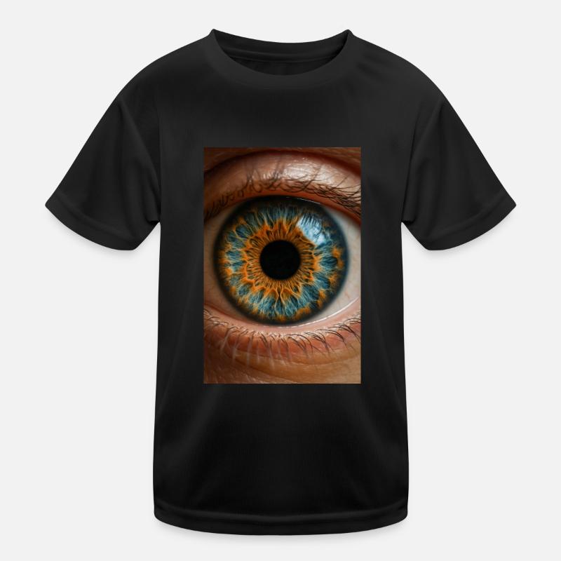 Iris bleu feu Gros plan T-shirt sport Enfant