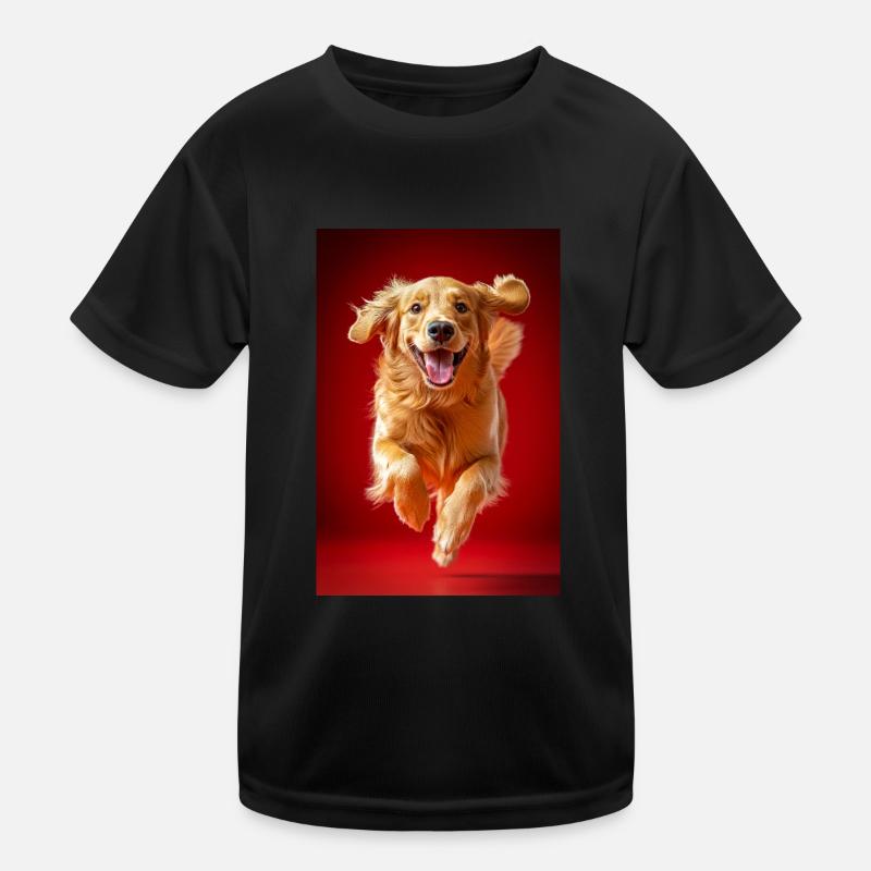 Fliegende goldene Freude Kinder Funktions-T-Shirt