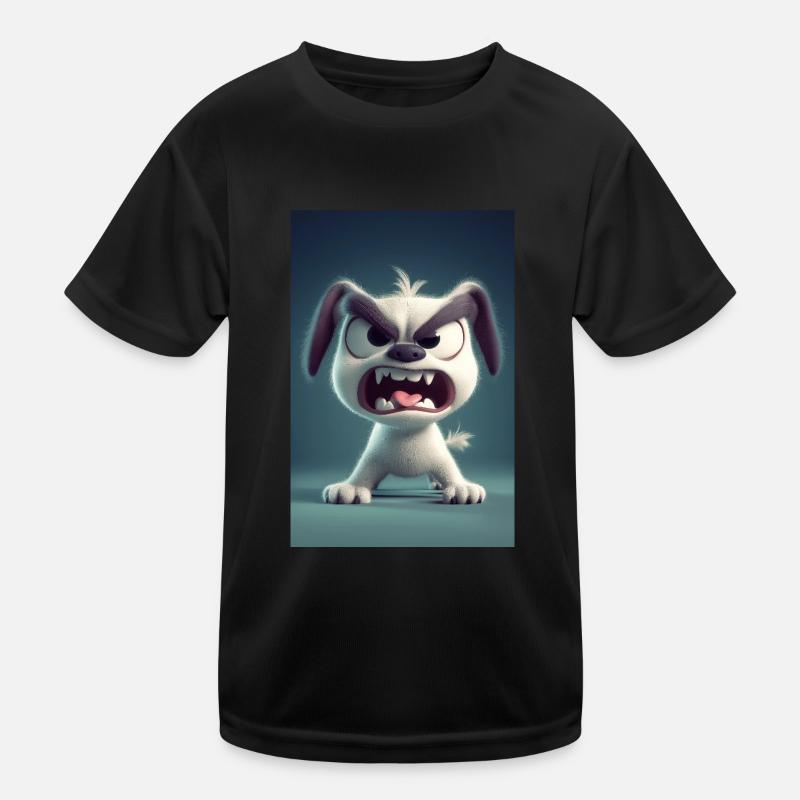 Mode Rage de chien de dessin animé T-shirt sport Enfant
