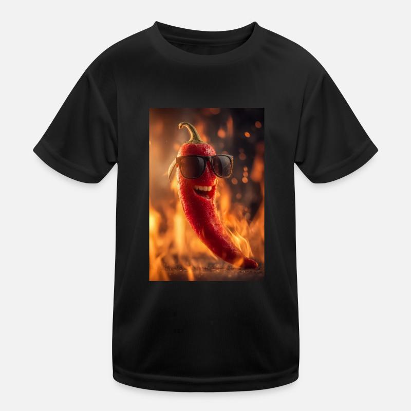 Mr. Chili bringt die Hitze Kinder Funktions-T-Shirt