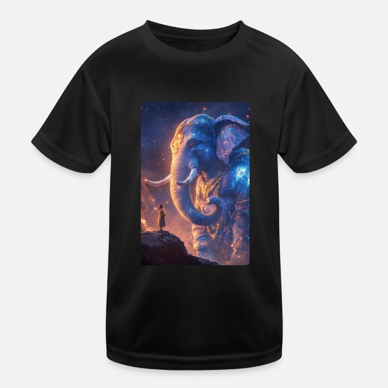 Himmlischer Elefant Wächter Kinder Funktions-T-Shirt