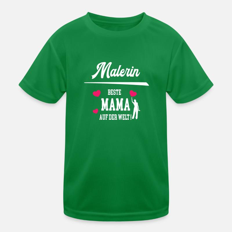 Malerin Beste Mama Muttertag Geburtstag Danke Kinder Funktions-T-Shirt