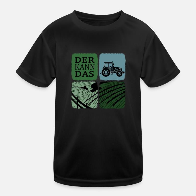 Traktorfahrer Traktor kann das Erntezeit Kinder Funktions-T-Shirt