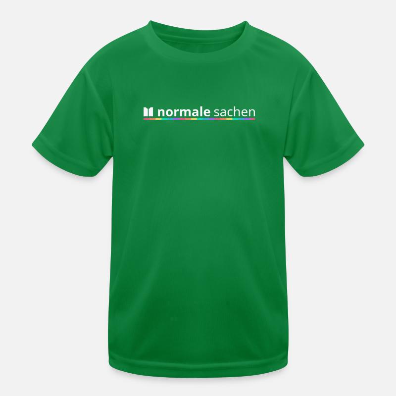 Normal Sachen Logo Regenbogen Kinder Funktions-T-Shirt