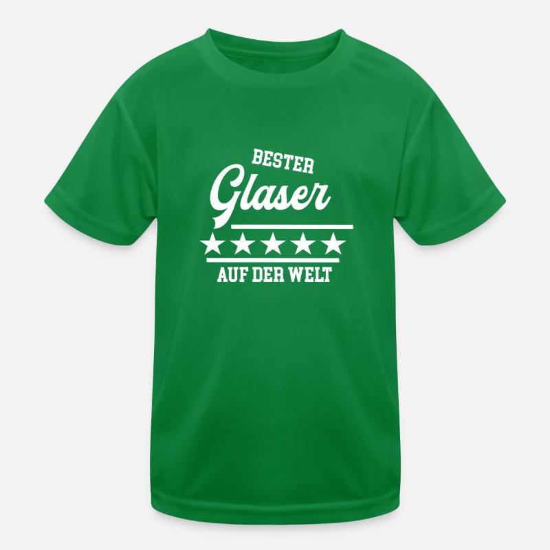Bester Glaser Weltbester Glasbauer Glaserei Kinder Funktions-T-Shirt