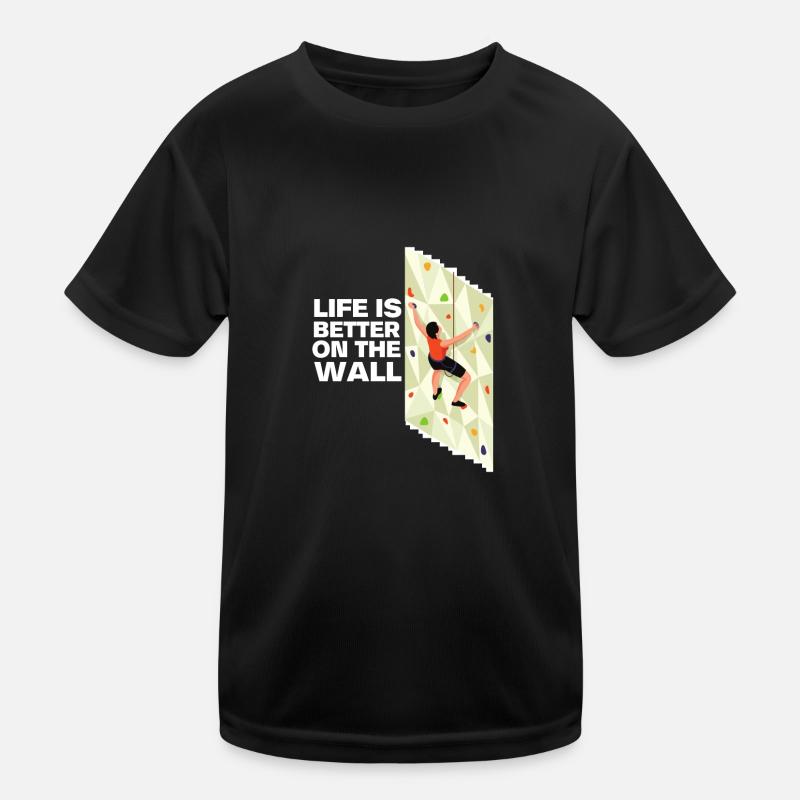 Wall Climbing Rock Climbing Kids Functional T-Shirt