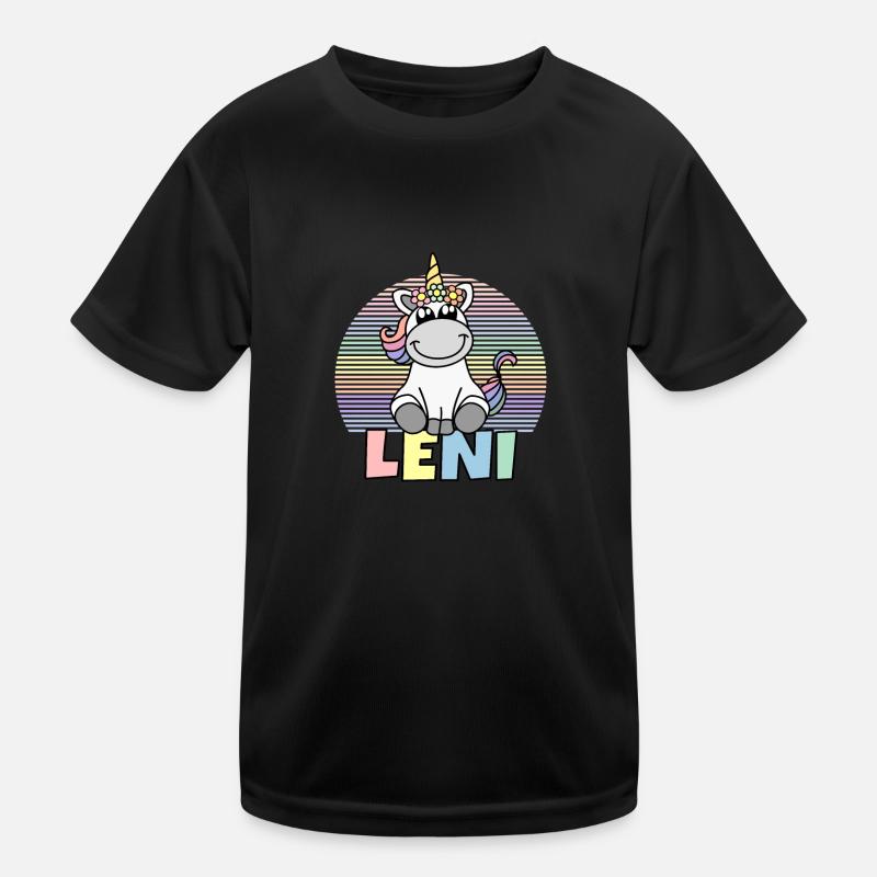Leni Einhorn Name Kinder Funktions-T-Shirt