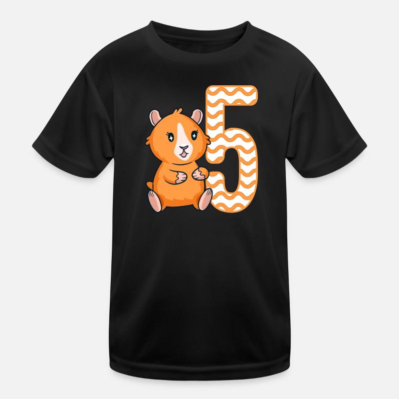 5ème anniversaire Cochon d’Inde Fille de 5 ans T-shirt sport Enfant