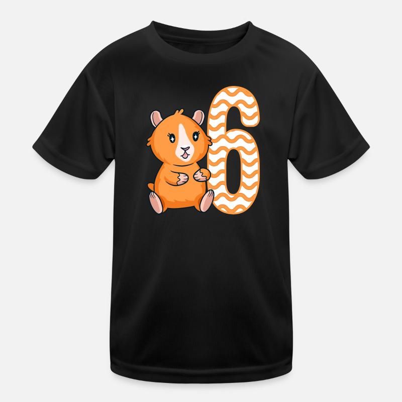 6ème anniversaire Cochon d’Inde Fille de 6 ans T-shirt sport Enfant