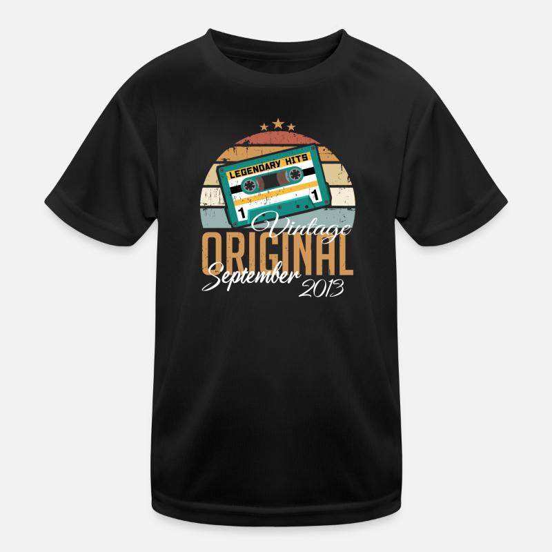 September 2013 geboren Vintage Geburtstag Retro Kinder Funktions-T-Shirt
