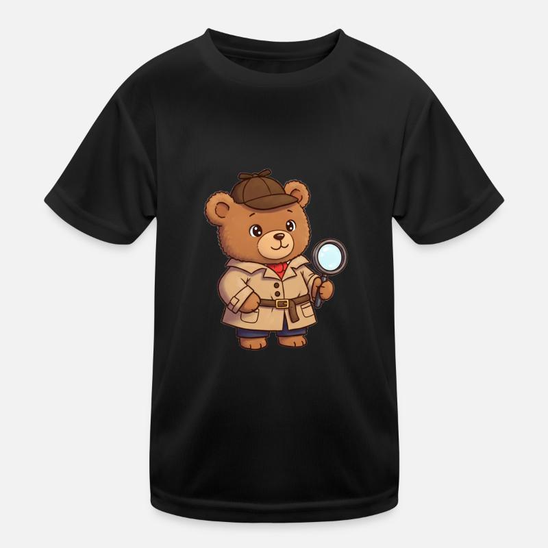 Teddy Bear Detective Kids Functional T-Shirt