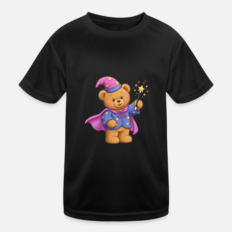Teddybär Magier Kinder Funktions-T-Shirt