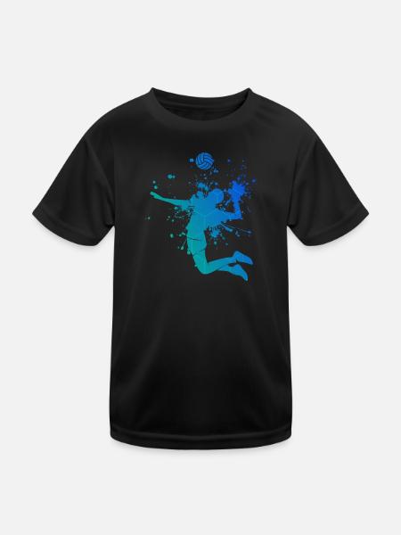 Beach Volley Beach Volleyball Volleyball - Kids Functional T-Shirt - black - Front