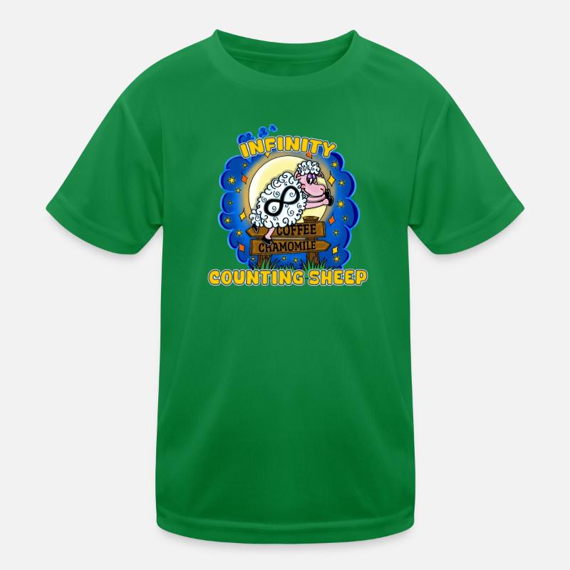 Funny Infinity Counting Sheep Sleepless Nights Kids Functional T-Shirt